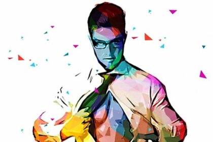 Colorful Polygon Art Effect