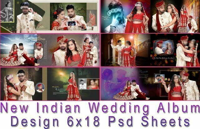 New Indian Wedding Album Design 6x18 Psd Sheets
