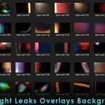 136 Light Leaks Overlays Backgrounds