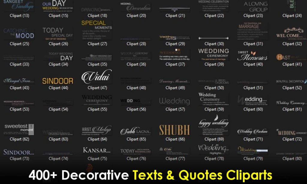 400+ Decorative Texts & Quotes Cliparts