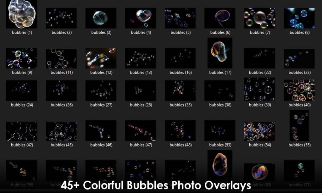 45+ Colorful Bubbles Photo Overlays