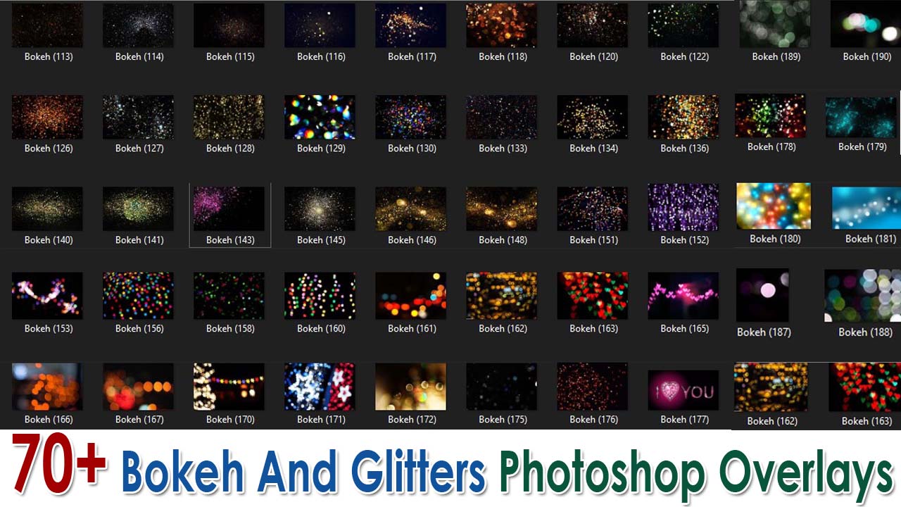70+ Bokeh And Glitters Photoshop Overlays