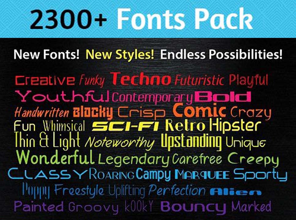 2300+ English Fonts