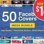 50 Facebook PSD Covers Mega Bundle