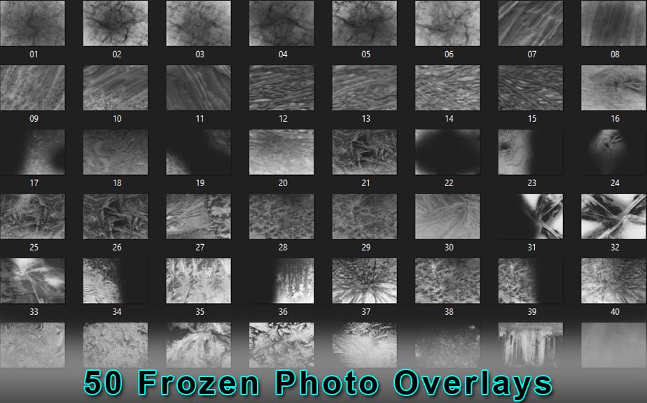 50 Frozen Photo Overlays
