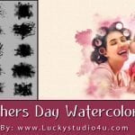 20 Mothers Day Watercolor PNG Masks