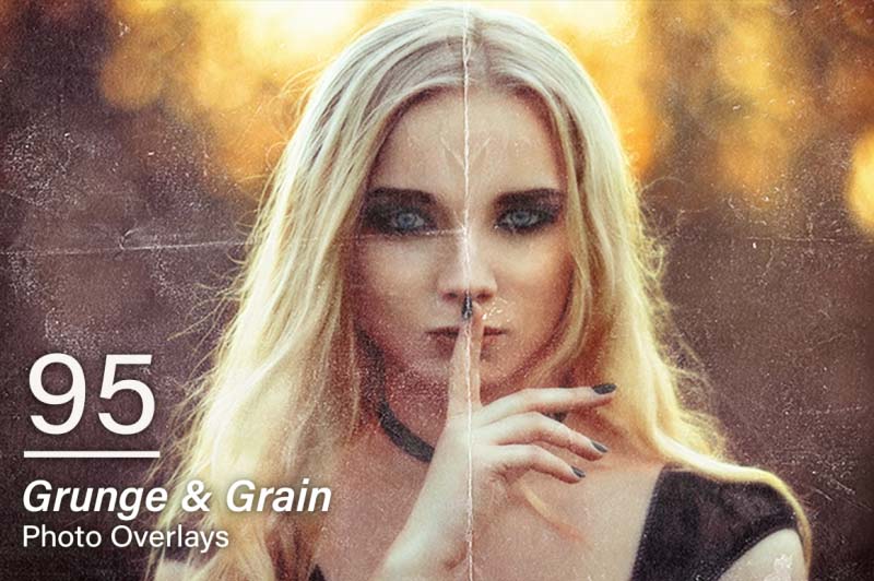 95 Grunge & Grain Photo Overlays