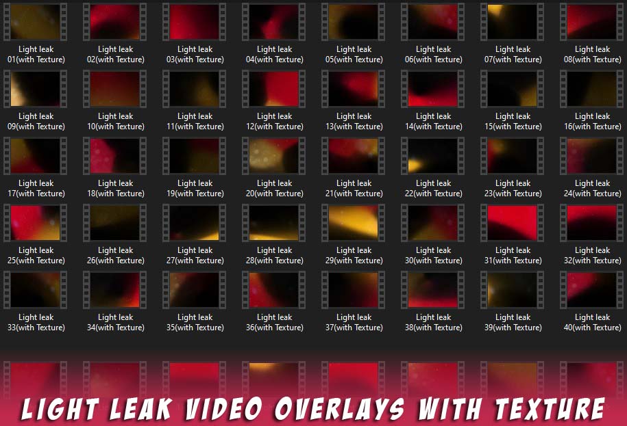 Light Leak Video Overlays With Texture
