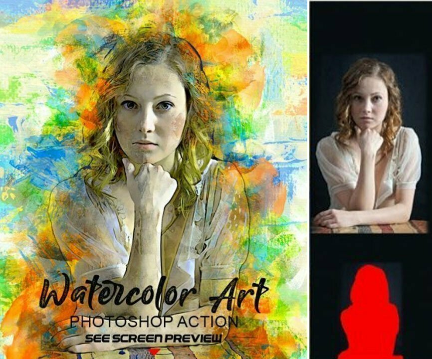 Watercolor Art Photoshop action