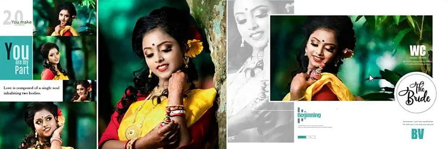 Beautiful Pre-Wedding Album Backgrounds 12x36 Size