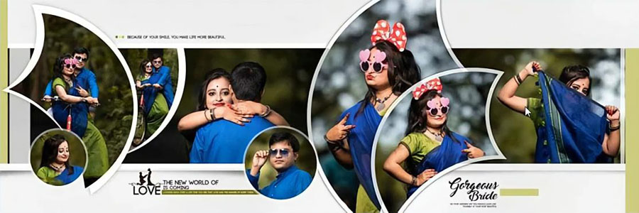 12x36 Pre-Wedding Album Grid PSD Free Download