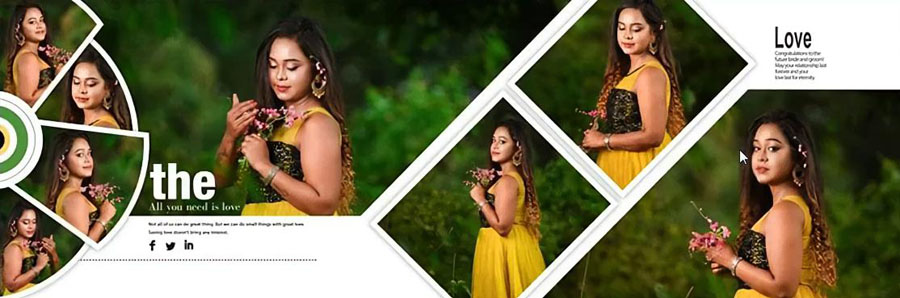 Layered Photoshop Sheets for Pre Wedding Album