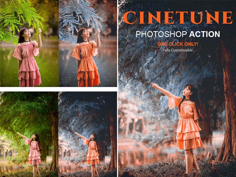 cinematic color grading Effects Photoshop Action
