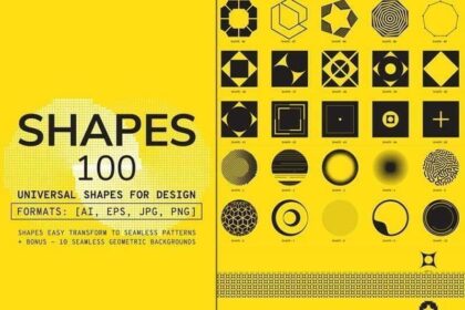 100-Geometric-Photoshop-Shapes