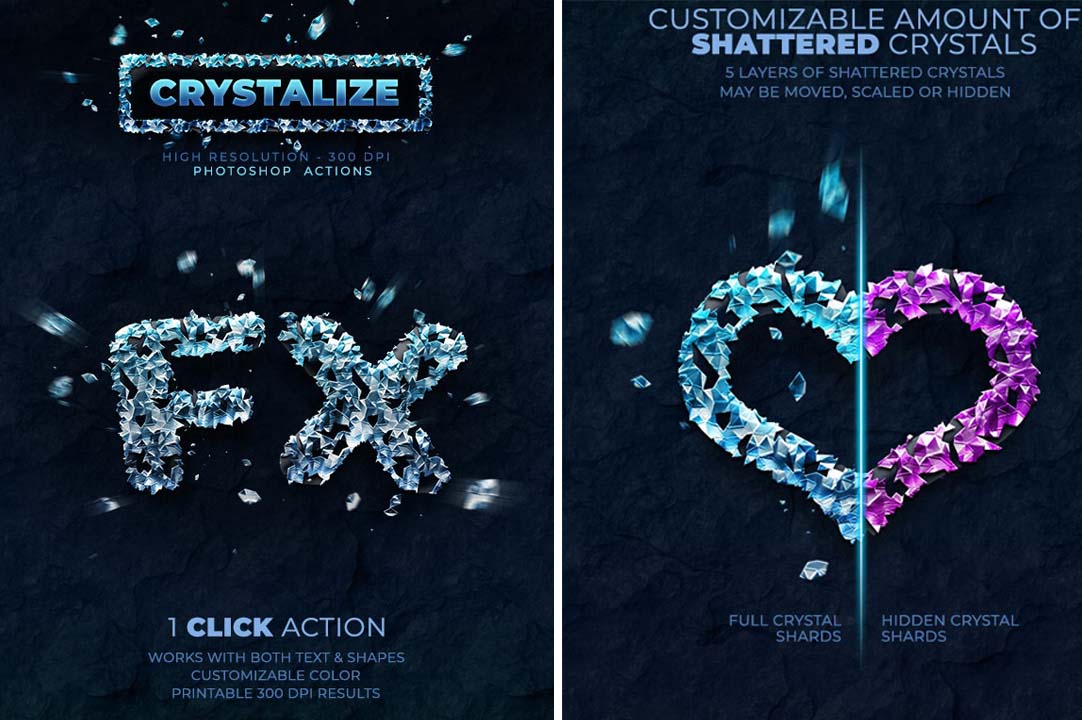 Crystalize Photoshop Action Free Download
