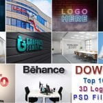 Download Top 10 Unique 3D Logo Mockup PSD Files Bundle