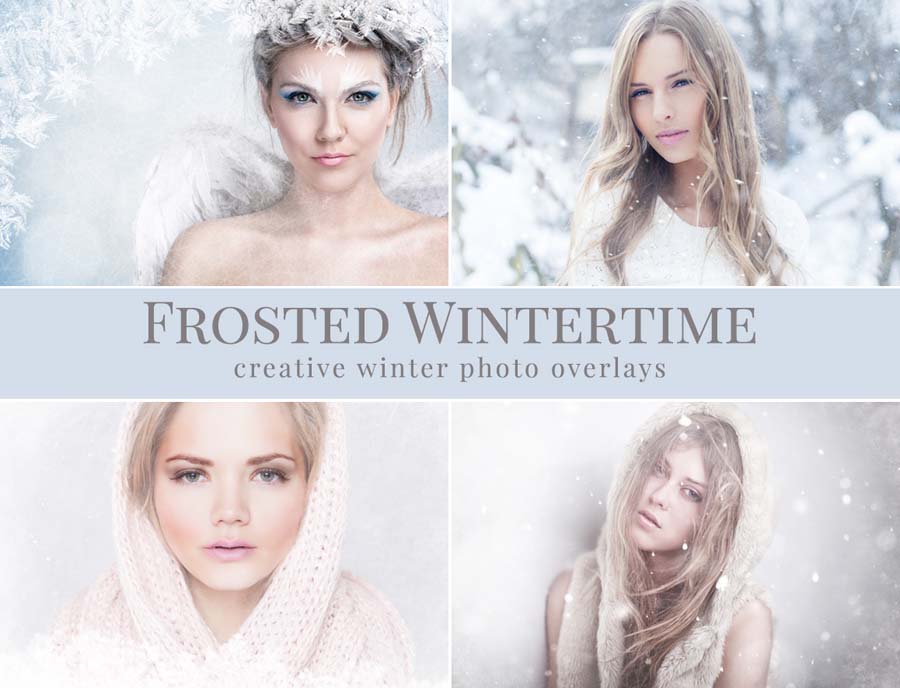 50 Different Frost, Lights, Snow Photo Overlays