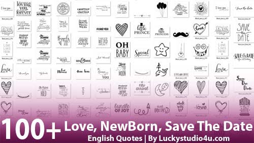 100+ Love, NewBorn, Save The Date English Quotes