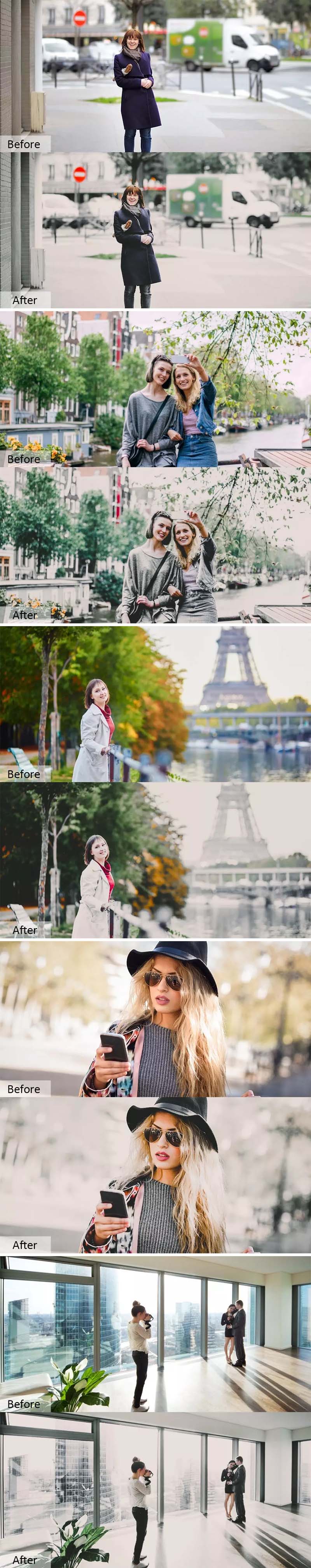 Soft light Lightroom presets for mobile and desktop editing with natural tone