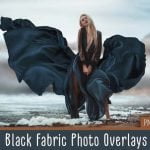 Black Fabric Photo Overlays