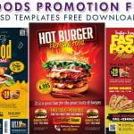 03 Foods Promotion Flyers PSD Templates Free Download