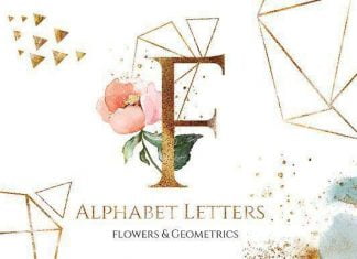 Floral Alphabet Letters Geometrics Pack Free Download