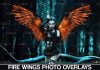PNG Fire Angel Wings Photoshop Overlays Pack Free Download