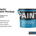 10L Plastic Paint Bucket Mockup