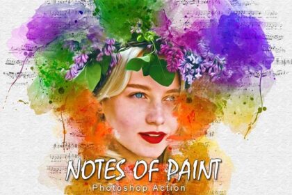 Notes of Paint photoshop action