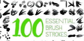 100 Essential Brush Strokes Pack Free Download
