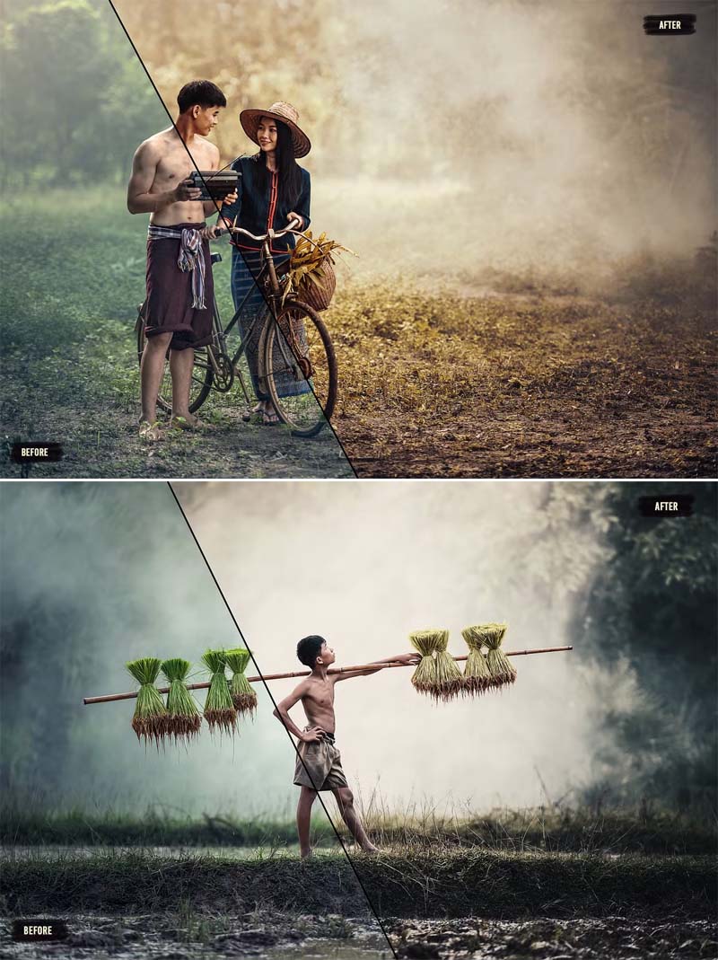 20 Tropical LUTs Pack Free Download example with tropical film look