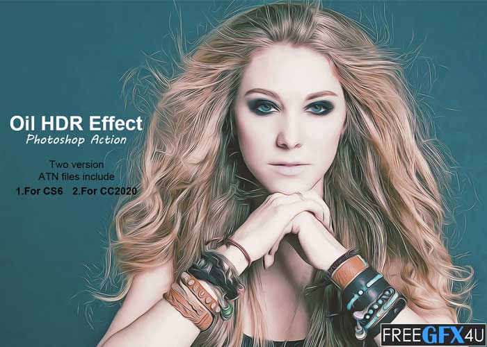 CreativeMarket - Oil HDR Effect Photoshop Action | Luckystudio4u