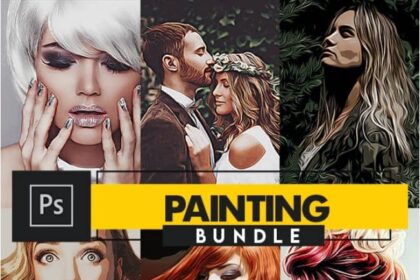 Painting Photoshop Actions Bundle 28379976