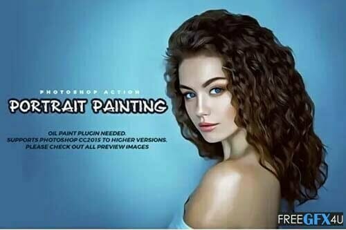Portrait Painting Photoshop Action Free Download | Luckystudio4u