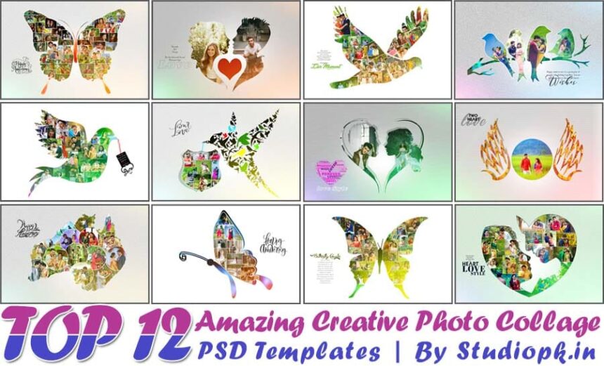 Top 12 Creative Photo Collage PSD Templates By Studiopk