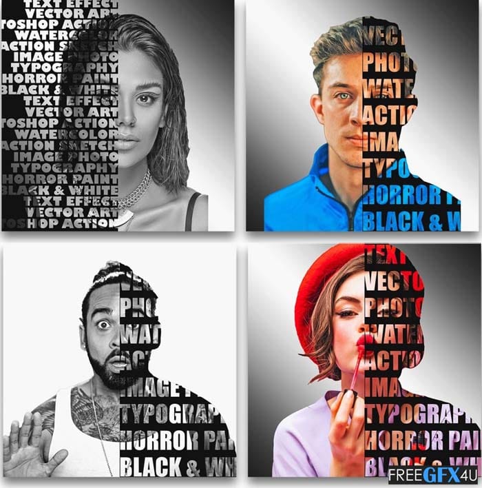 Effect Text Face Graphicriver - Face Text Effect Photoshop Action | Luckystudio4u