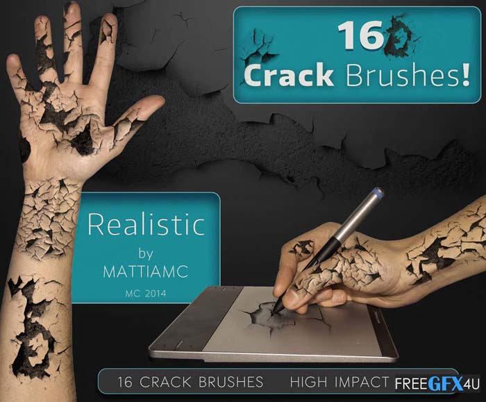16 Crack Brushes Pack