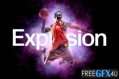 Space Explosion Photo PSD Effect