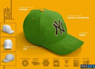 Free Download Baseball Cap Mock-Up