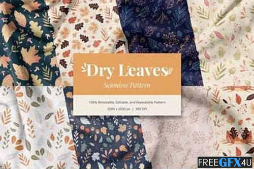 Dry Leaves Seamless Pattern