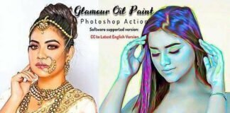 Free Download Glamour Oil Paint Photoshop Action