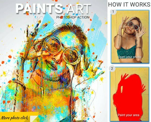Free Download Graphicriver - Paints Art Photoshop Action
