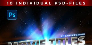 Free Download Movie Titles Text Effect Mockup Vol-04