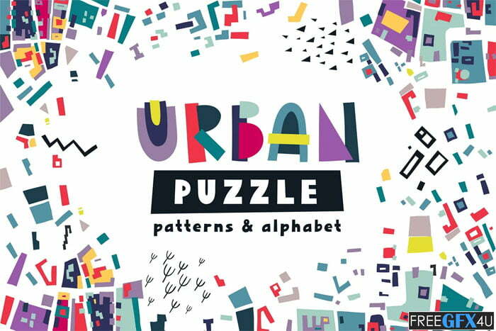 Urban Puzzle Patterns & Alphabet