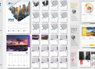 Top 10 Best Wall Calendar 2022 Design PSD Templates