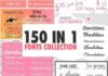 150 Awesome Fonts Collection Bundle Free Download
