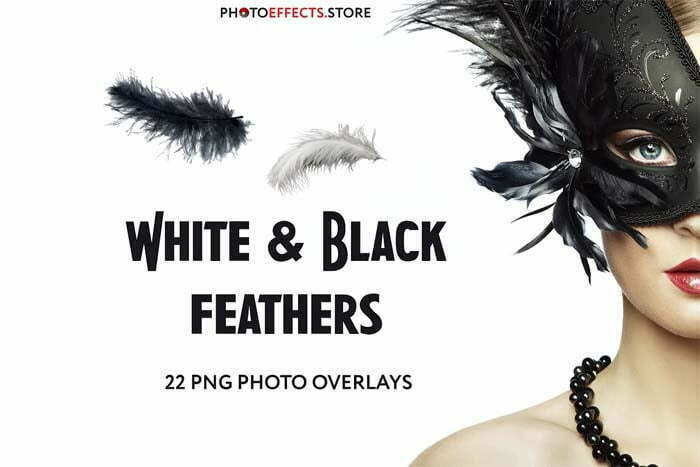 22 Feathers Photo Overlays