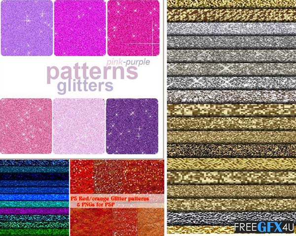 60 Photoshop Glitter Patterns Collection