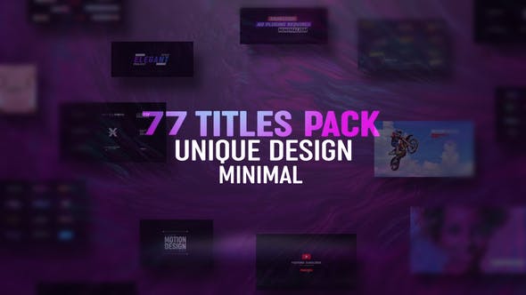 77 Titles Pack Project For After Effect