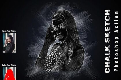 CreativeMarket - Chalkboard Sketch Photoshop Action